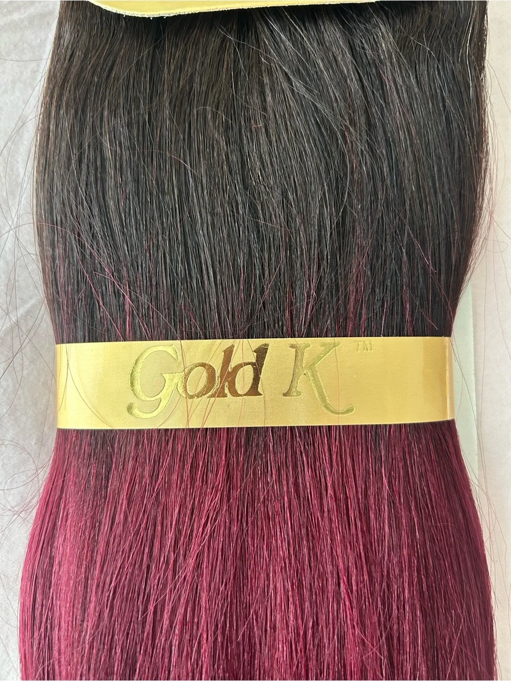 Mink Yaky Ombré Black Burgundy Human Hair 10 inch Extensions Color TT1B/Real Bur